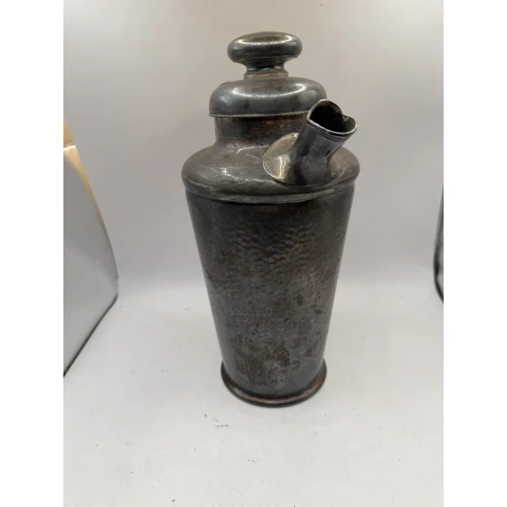 Prohibition Meriden Hammered Silver Plate Cocktail Shaker ArtDeco 1927 Fast Ship